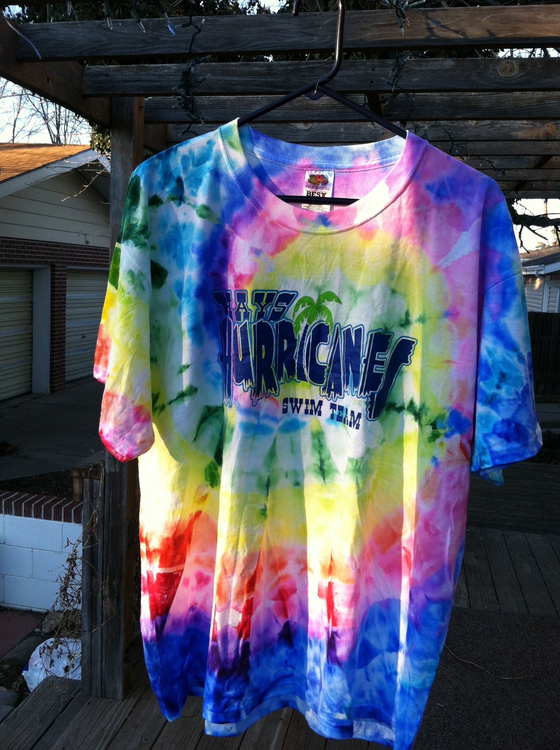 Tie dye shirt rubber bands business the